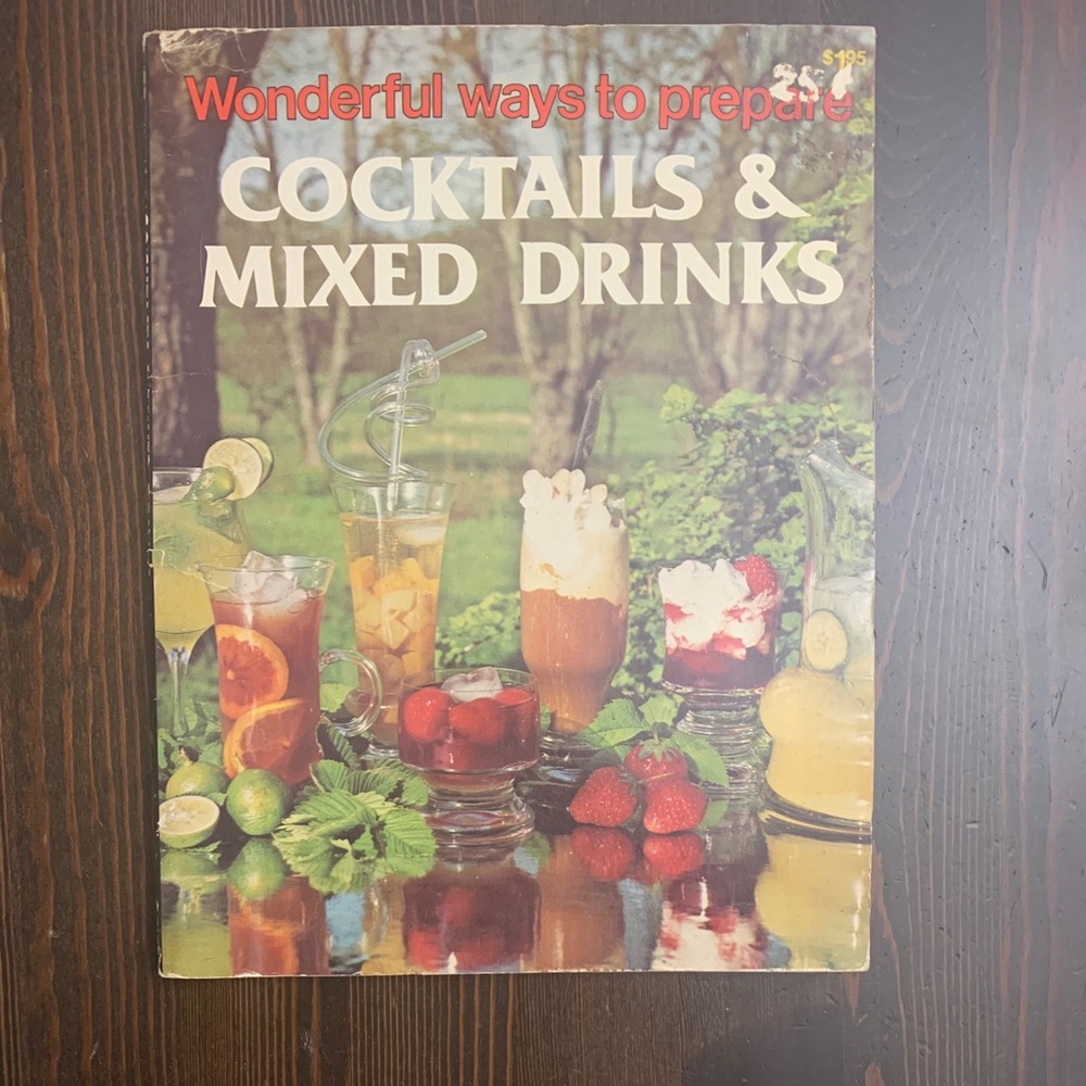 2 FOR $15 Vintage pbk cocktails/drinks cookbook